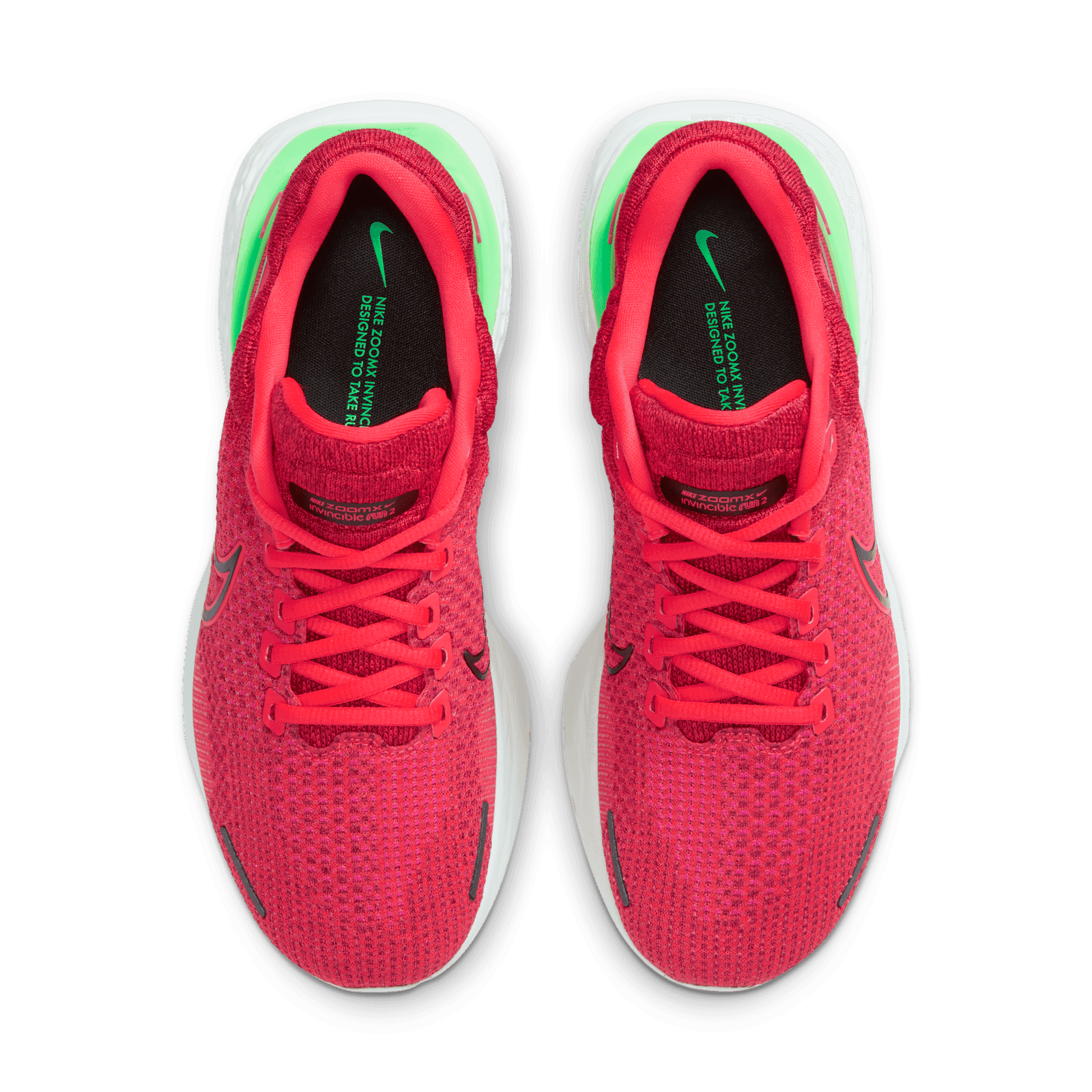 Nike ZoomX Invincible Run Flyknit 2 Mens 12.5 Red Green DH5425-600 Excellent Nike ZoomX Invincible Run Flyknit 2 Siren Red | Mercari main image 2