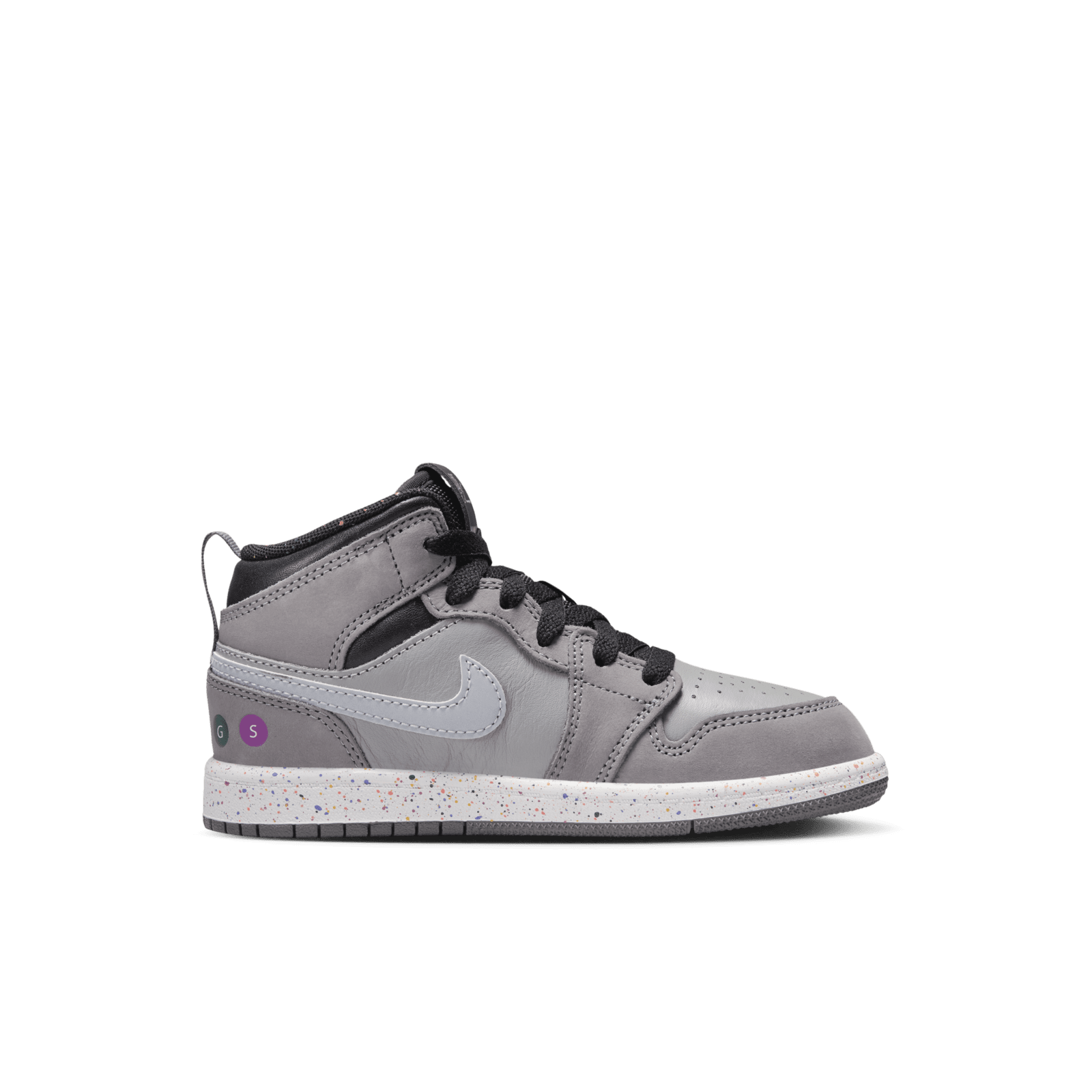 NIKE ナイキ AIR JORDAN 1 MID GS Nike Air Jordan 1 Mid SE GS AJ1 Black Metallic Silver Kids