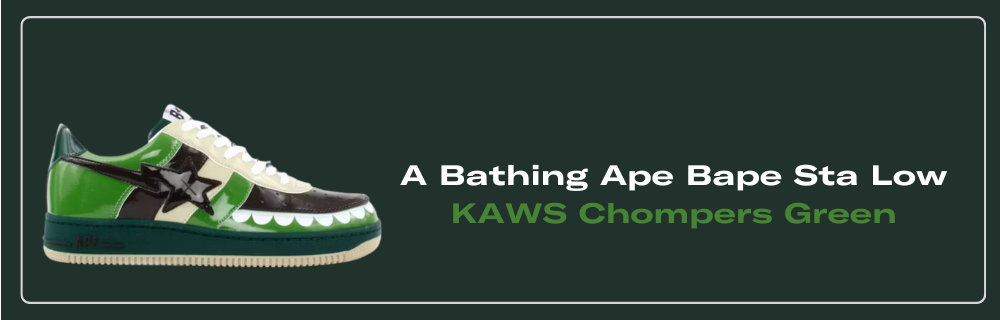 A Bathing Ape Bape Sta Low KAWS Chompers Green - FS-029 628