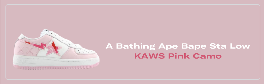 A Bathing Ape Bape Sta Low KAWS Pink Camo - FS-001 413 Raffles and 