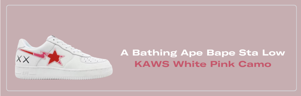 A Bathing Ape Bape Sta Low KAWS White Pink Camo - FS-001 418