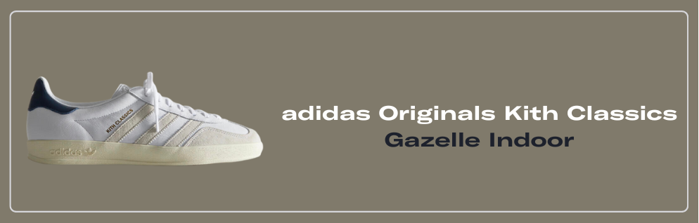 Kith Classics for adidas Originals Gazelle Indoor - White / Collegiate