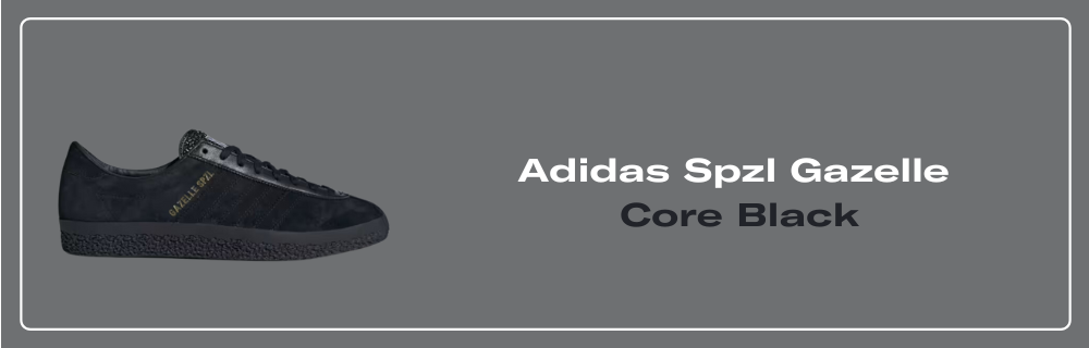 adidas gazelle silver green womens Adidas Gazelle Spzl Triple Black main image 1
