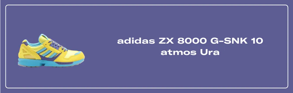 The atmos x adidas ZX 8000 G-SNK 10 Ura Releases June 2025
