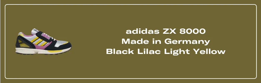 adidas ZX 8000 Made in Germany Black Lilac Light Yellow - IH4113