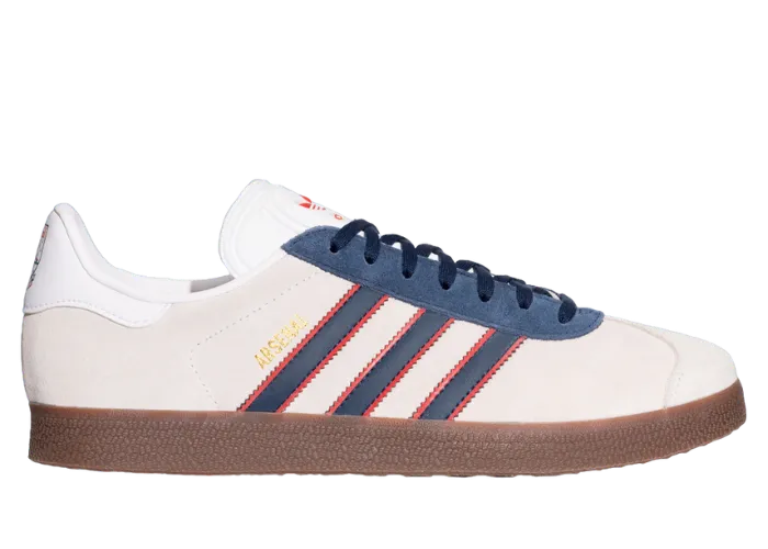adidas gazelle silver green womens adidas Arsenal Gazelle Terrace Soccer Shoe (Offwhite/Better Scarlet/Ni