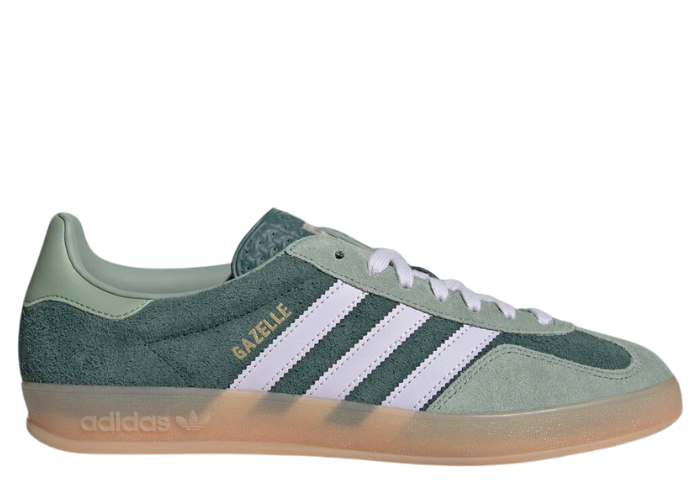 The adidas Gazelle Indoor Mineral Green Silver Dawn Releases