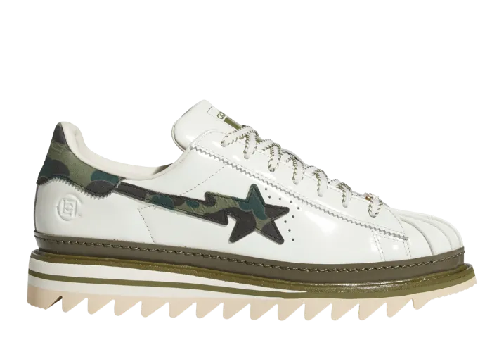 adidas Superstar CLOT BAPE Green Camo