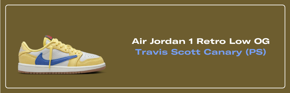 Air Jordan 1 Retro Low OG Travis Scott Canary (PS) - DZ5909-700