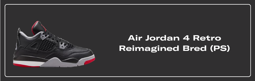 Air Jordan 4 Retro Reimagined Bred (PS) - BQ7669-006