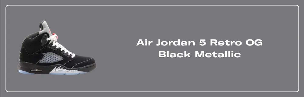 Air Jordan 5 Retro OG Black Metallic (PS) - HF3978-001 Air Jordan 5 Retro OG Black Metallic (PS) - HF3978-001