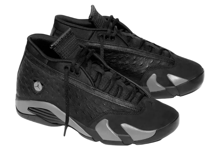 Air Jordan 14 Retro Low Black Ostrich