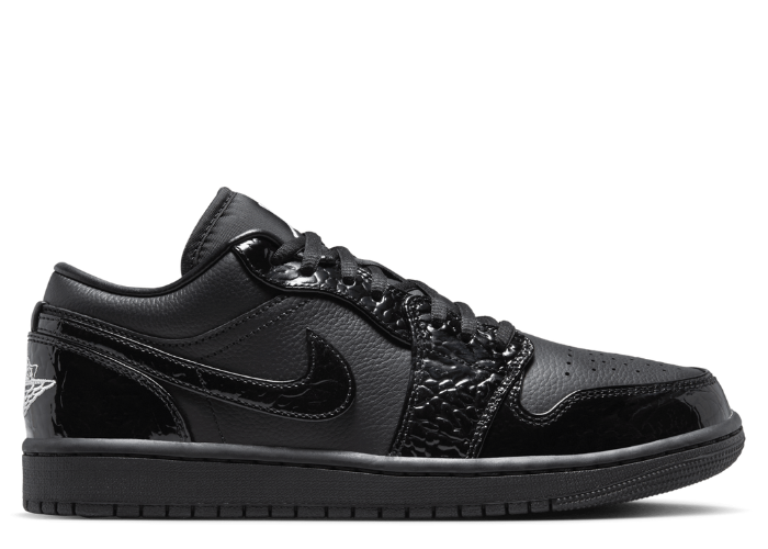 Air Jordan 1 Low SE Patent Elephant Black W HJ7743 010