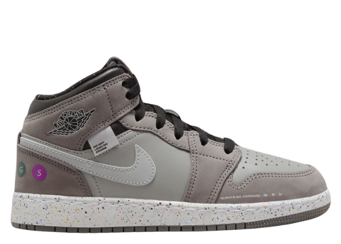 Nike Air Jordan 1 Hi Flyease Shoes Black Cement Gray CQ3835