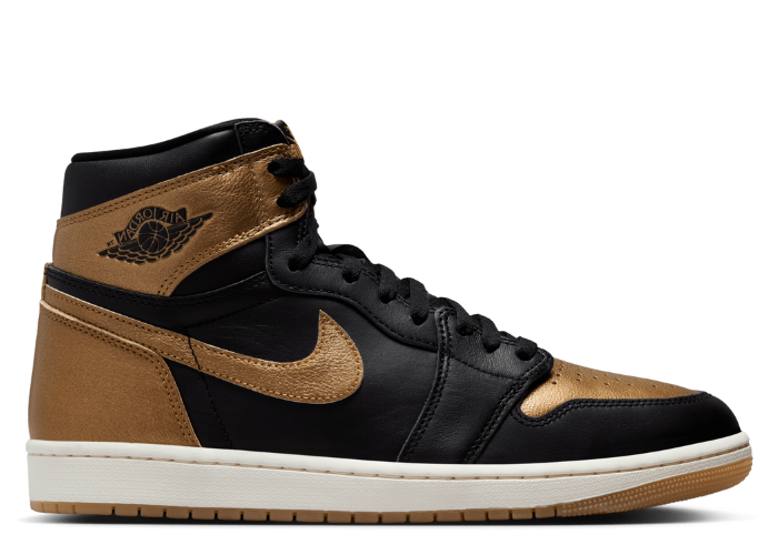 Air Jordan 1 Retro High OG Black Metallic Gold GS FD1437 071