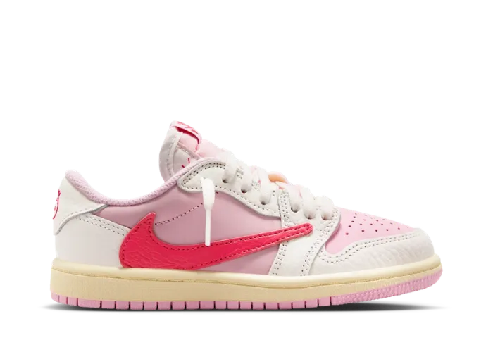 Air Jordan 1 Retro Low OG Travis Scott Sail Tropical Pink (PS)