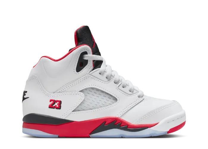 Air Jordan 5 Retro Fire Red Black Tongue (PS)