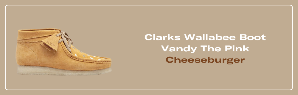 vandythepink x #clarks 'burger' wallabee boots drop on Friday, October 27th  via onvandylab(.)org! 🍔
