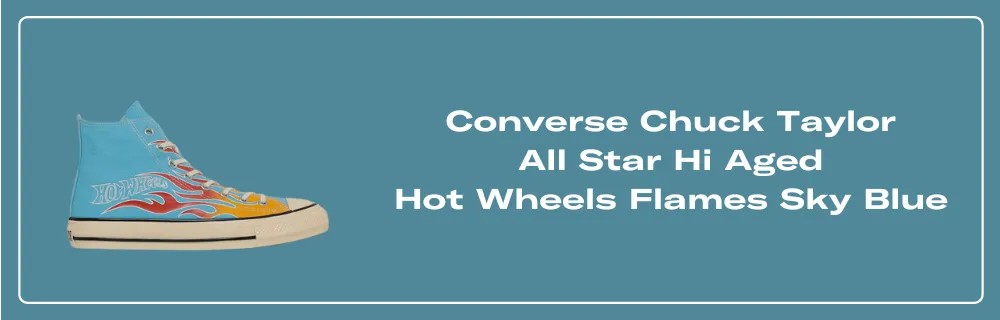 Converse Chuck Taylor All Star Hi Aged Hot Wheels Flames Sky