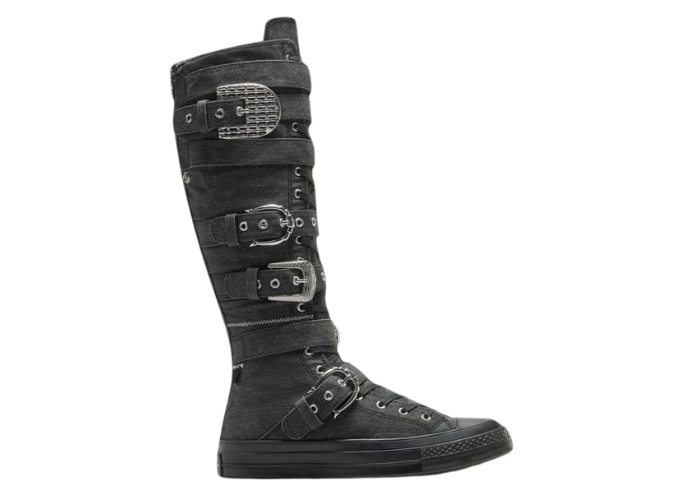 Converse buckle chuck online knee high black