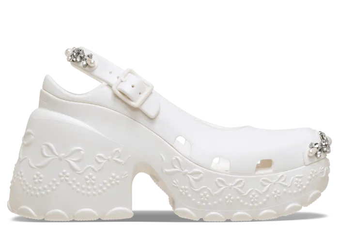 Crocs Ballerina Platform Simone Rocha Oyster
