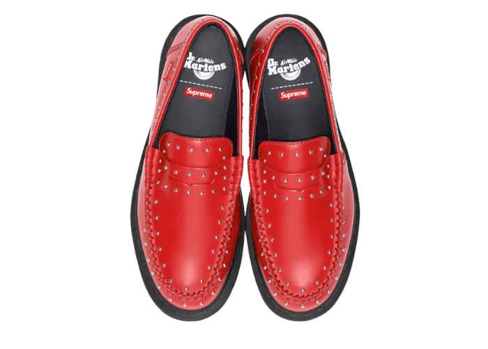 Supreme × Dr.Martens Loafer Red 26cm Supreme and Dr. Martens Unveil Studded Penton Loafers for Spring