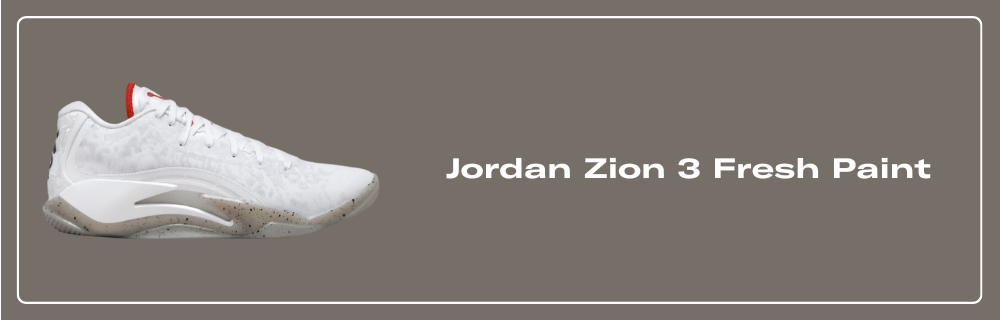JORDAN ZION 3 PF FRESH PAINT nike ナイキ Nike Air Jordan Zion 3 Fresh Paint White Varsity Red Grey