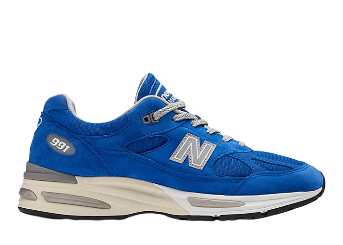 The New Balance 991v2 Made in UK Silver Blue Releases in 2024