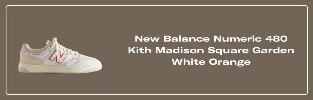 New Balance Numeric 480 Kith Madison Square Garden White