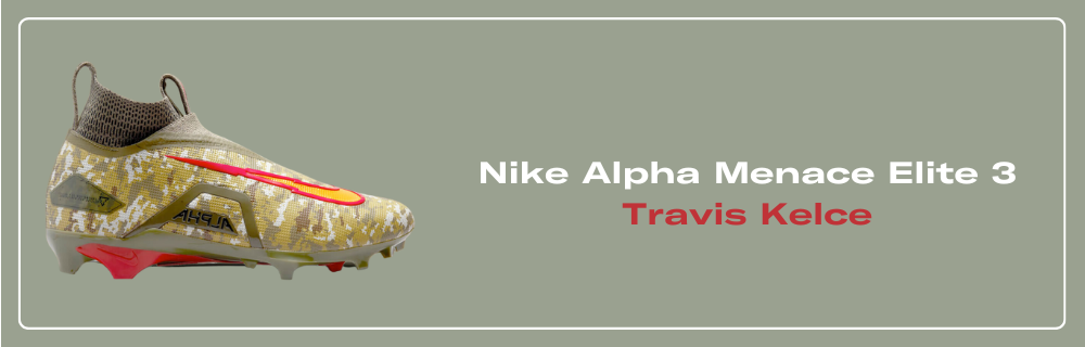 Nike Alpha Menace Elite 3 Travis Kelce Men's Football Cleats.
