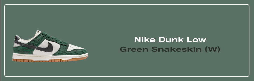 The Nike Dunk Low Green Snakeskin Releases October 17
