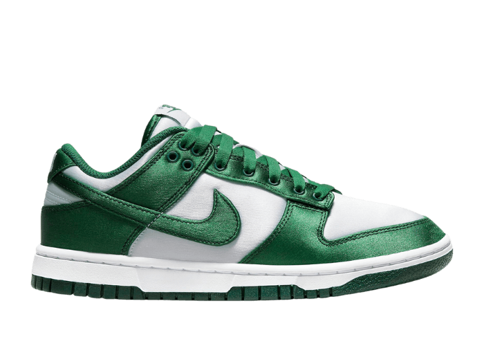 This Satin-Covered Nike Dunk Low Comes In White Team Green - Sneaker News