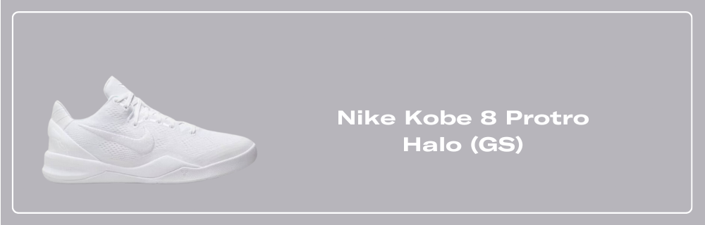 Nike Kobe 8 Protro Halo Triple White (GS) Raffles and Release Date