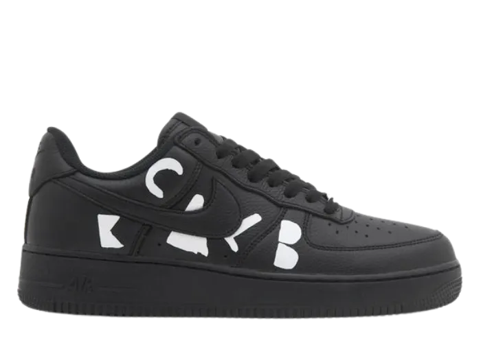 The CDG Black x Nike Air Force 1 Low Black is Available Now