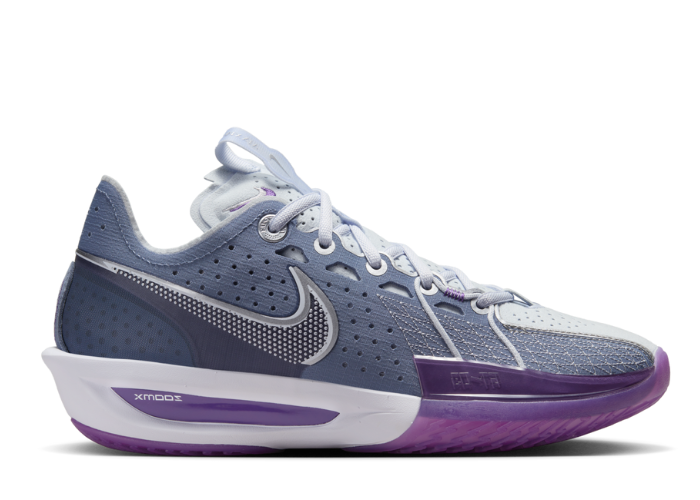 NIKE AIR ZOOM G.T. CUT3 ホワイト/グレー/パープル Size 18 - Nike Air Zoom GT Cut 3 Vapor Green White Grey