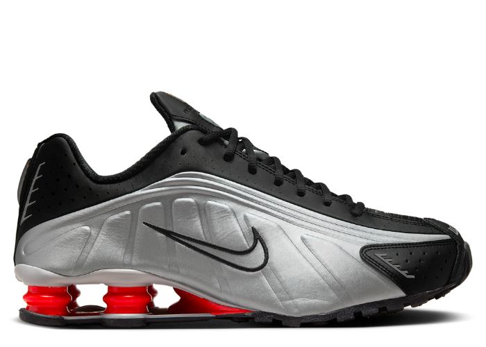Shox r4 black silver cheap